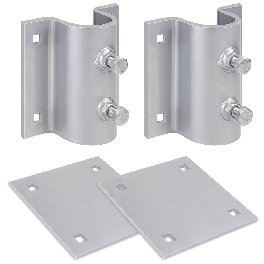 JYINCPED front view of dock bracket showing mounting holes and rust‑proof finish for secure installation