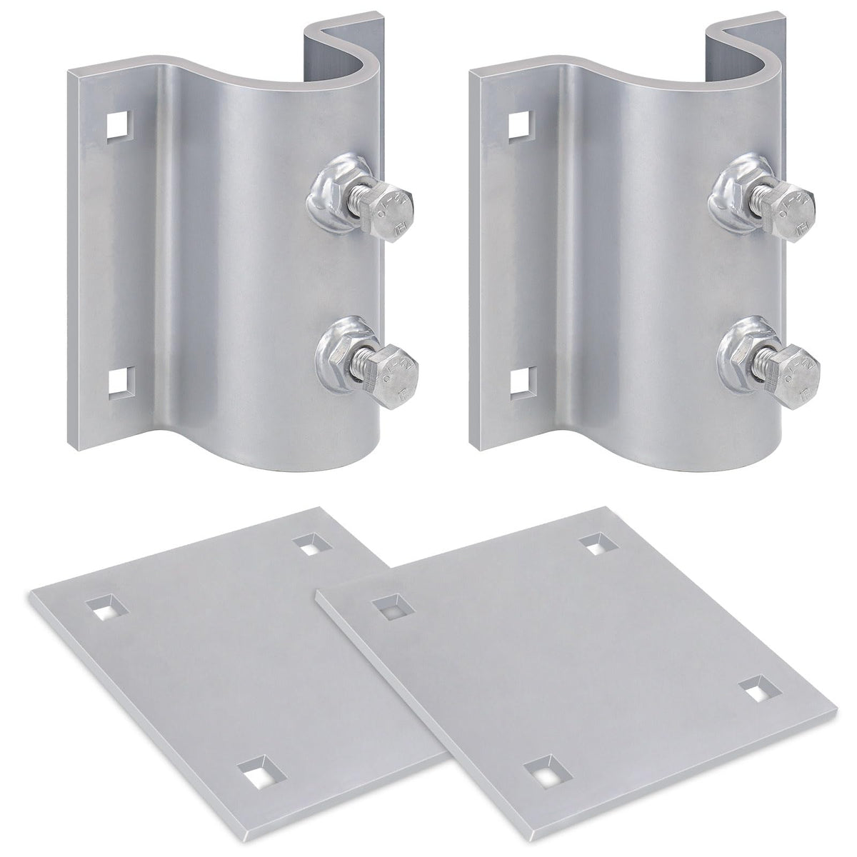 JYINCPED front view of dock bracket showing mounting holes and rust‑proof finish for secure installation