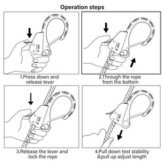 JYINCPED anchor hook in use on a pontoon illustrating easy on-water adjustment and hold