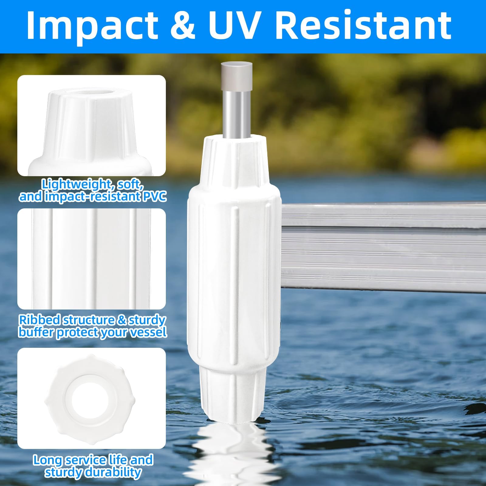 JYINCPED bumper slid over dock post protecting hardware