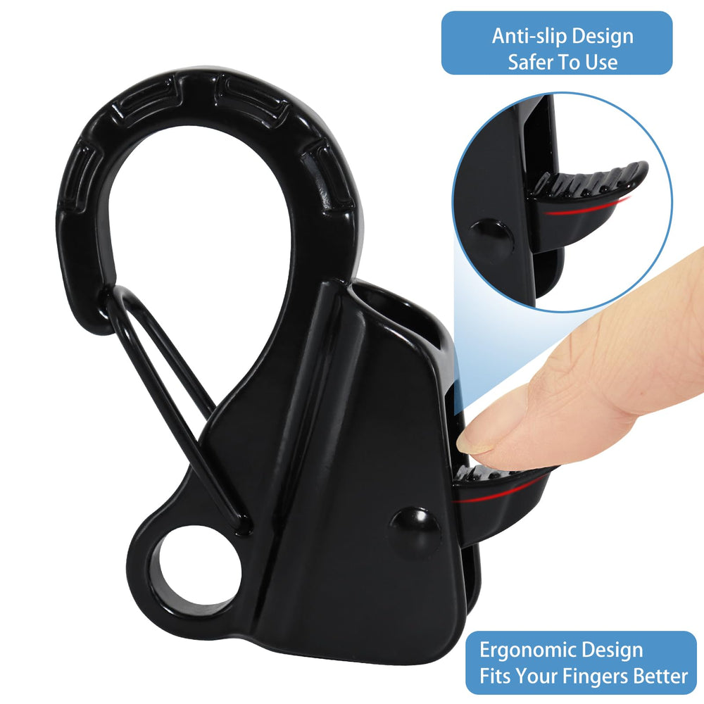 JYINCPED mounted on a dock cleat showing secure attachment and convenient access