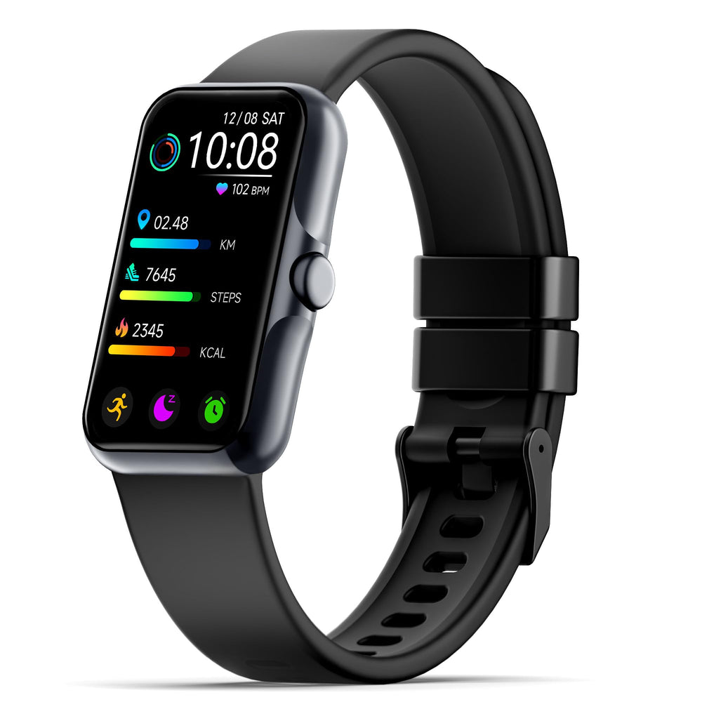 JYUAJOI front display showing colorful watch face and clear metrics for easy reading