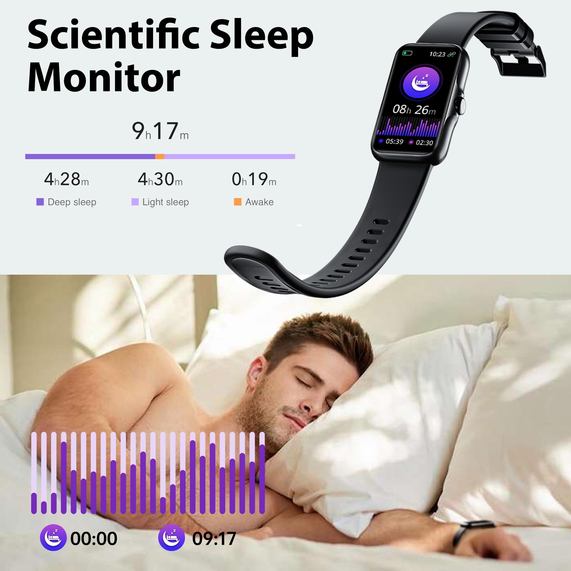 JYUAJOI on wrist during run illustrating activity tracking and live heart-rate feedback