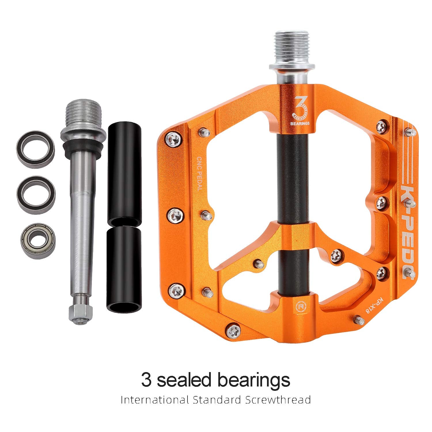 K PEDC pedal next to ruler showing compact dimensions and weight advantage