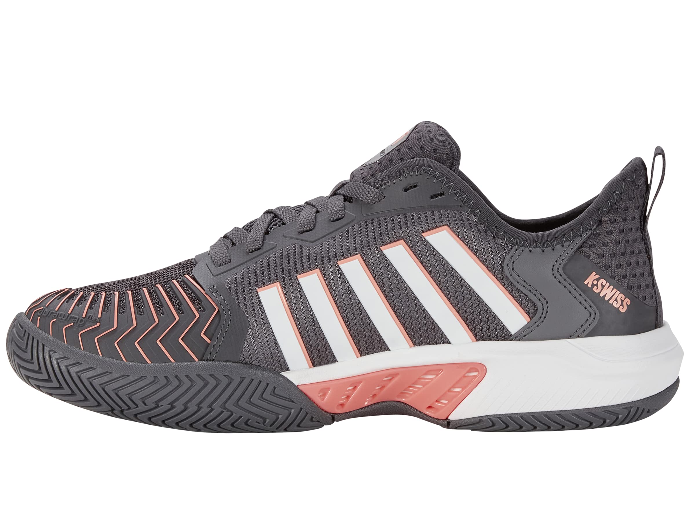 K-Swiss heel close-up showing reinforced heel for abrasion protection and durability benefit
