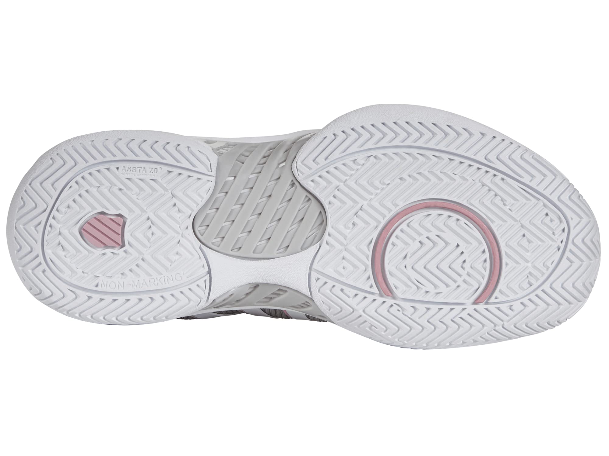 K-Swiss on-court lifestyle photo showing stable footwork and confident play