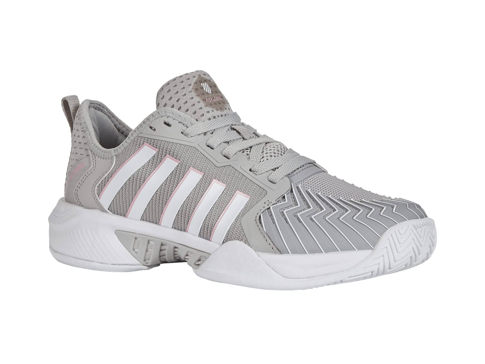 K-Swiss shoe side profile highlighting stability design and clean court look