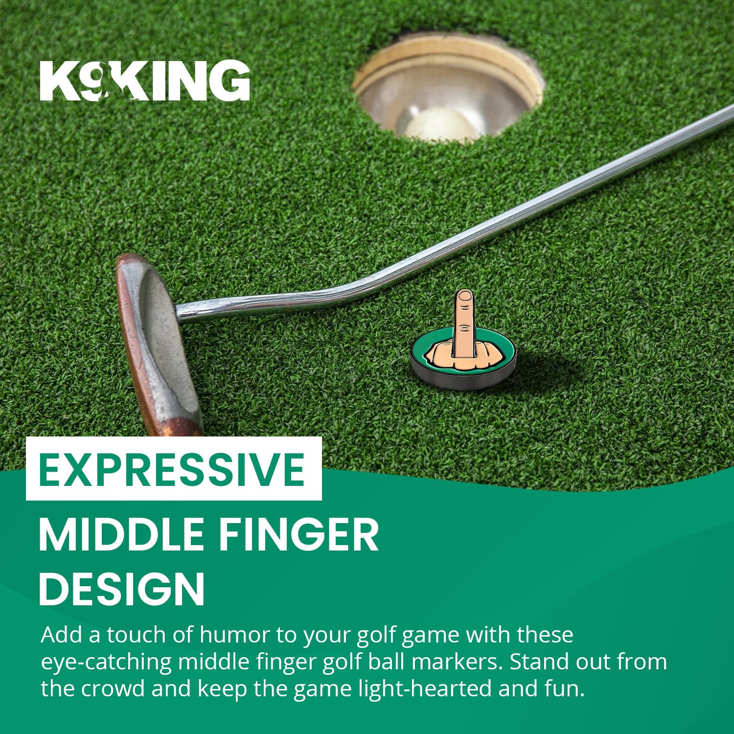 K9King markers stored in a golf bag pocket demonstrating compact travel convenience