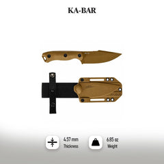 KA-BAR BK18 handle texture close-up showing Ultramid grip for secure hold