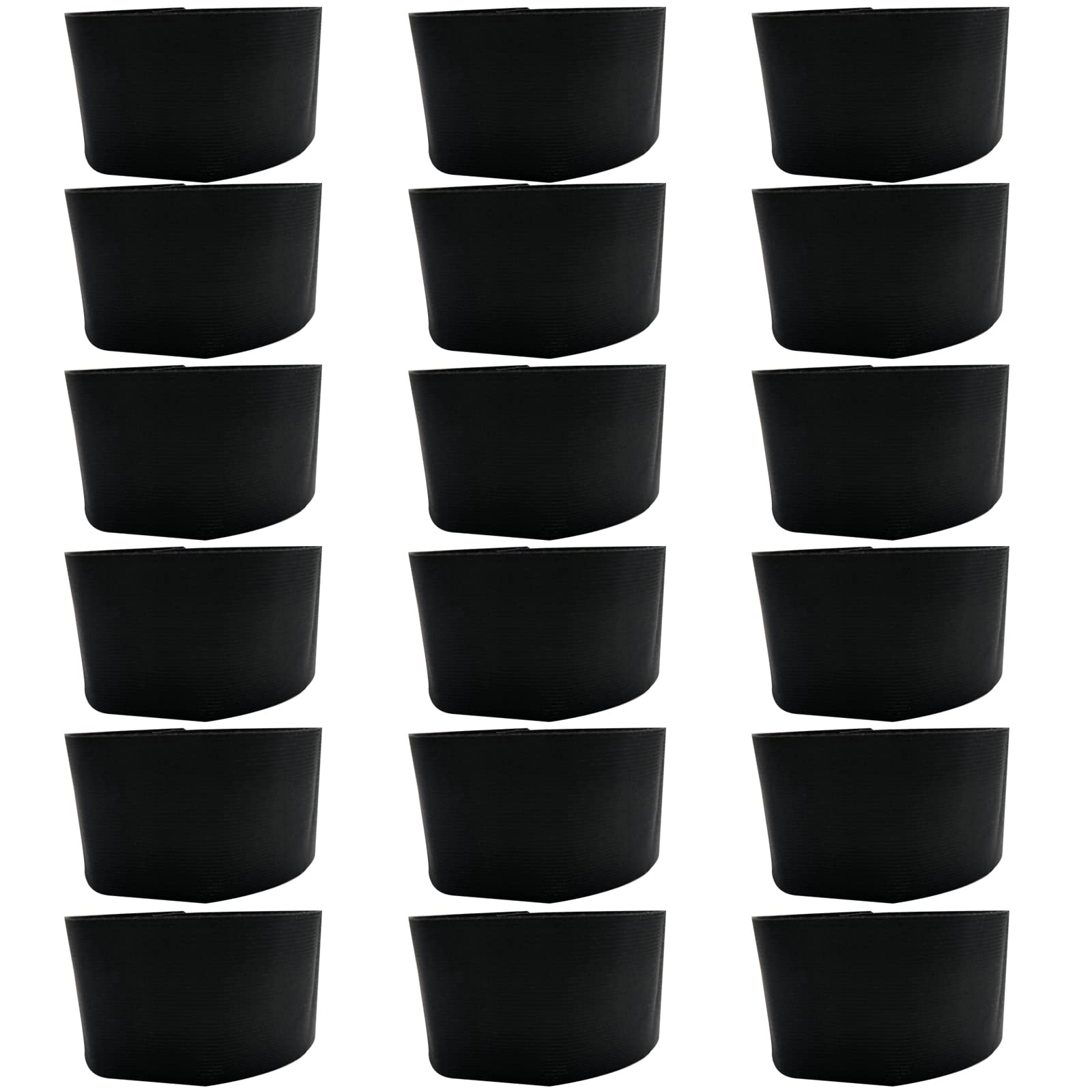 Kabcifea front view of armband pack showing plain black bands and value