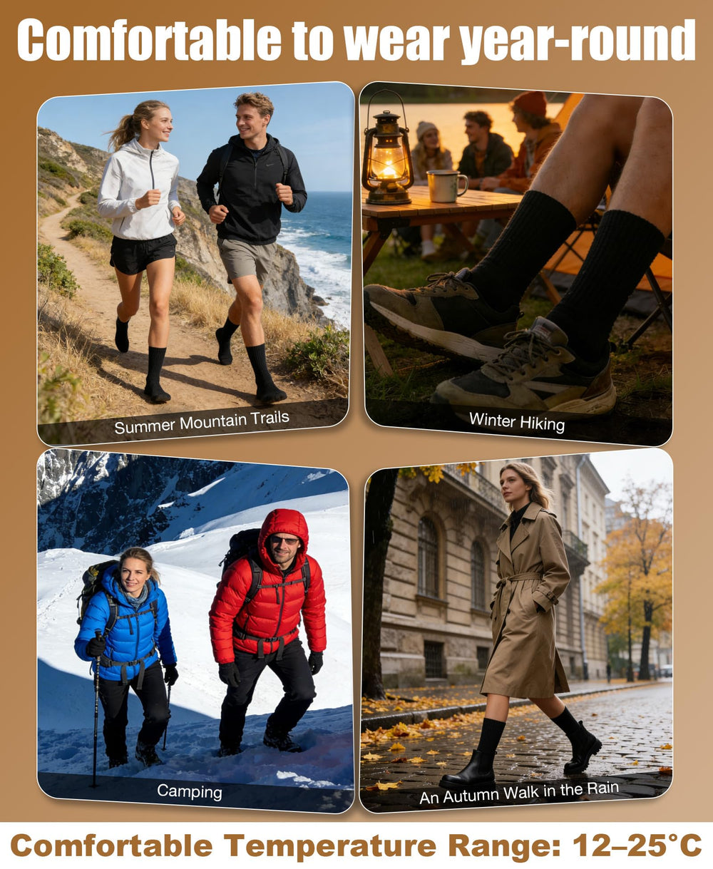 kaciixaa merino on a hiker on trail illustrating all-day comfort benefit