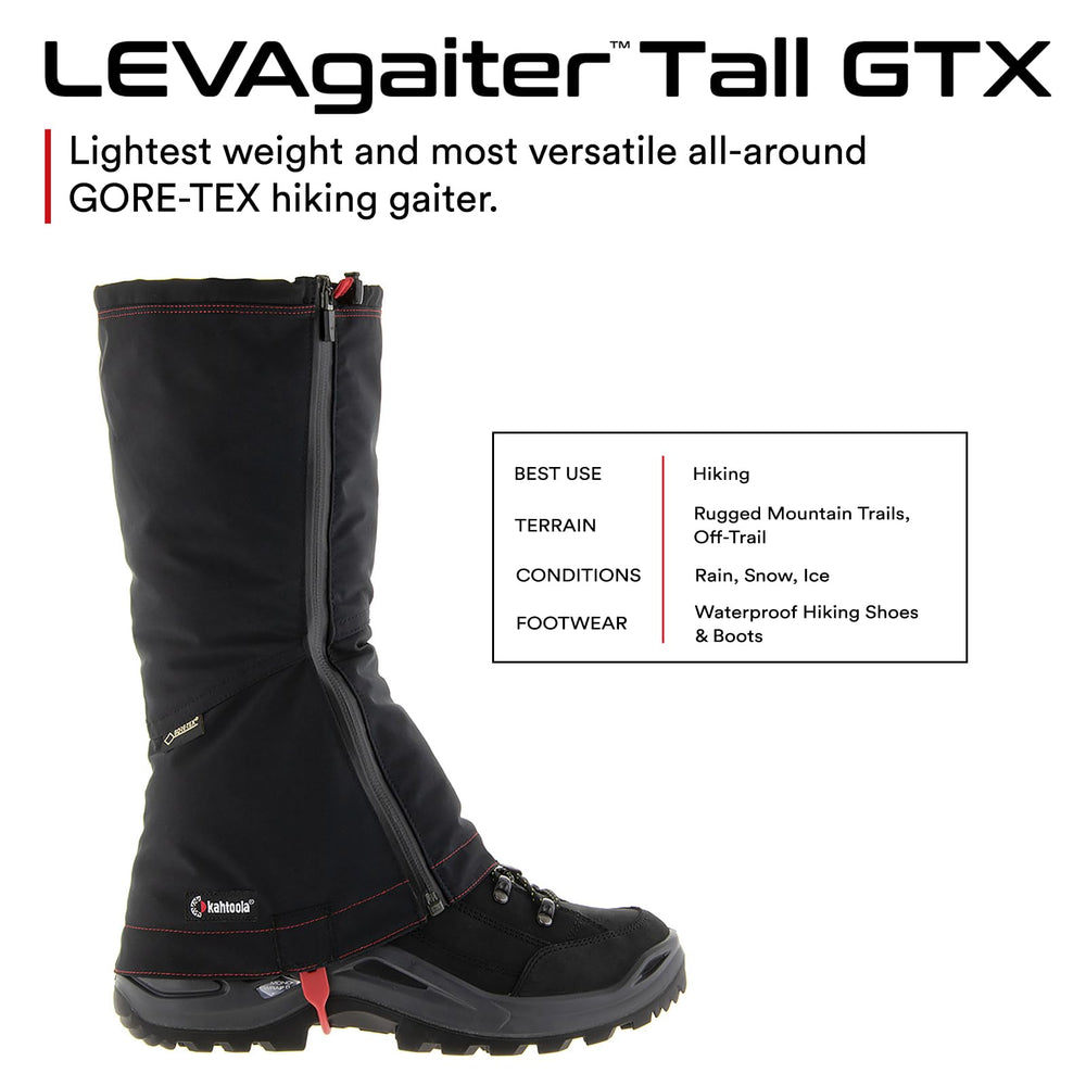 Kahtoola LEVAgaiter AquaGuard zipper detail for quick watertight closure