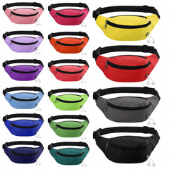 Kajaia front view neon fanny pack showing compact storage benefit