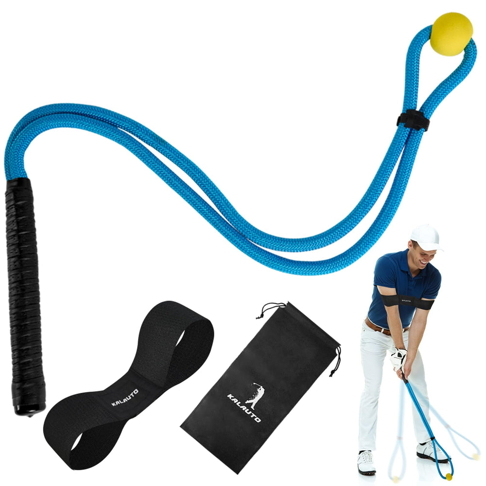KALAUTO golfer using kit on course before a tee time for preparation