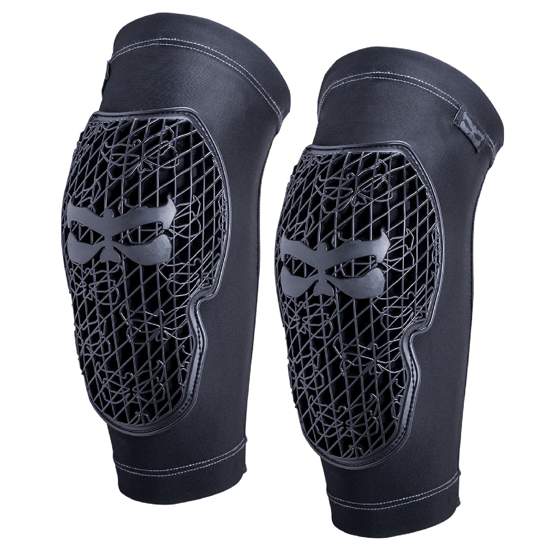 Kali Protectives front view of Strike elbow guards showing streamlined fit and coverage