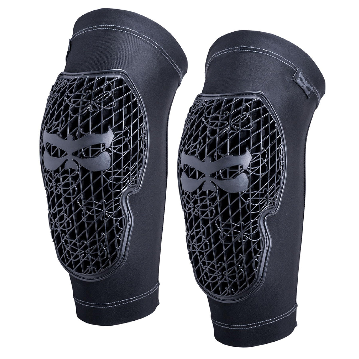 Kali Protectives front view of Strike elbow guards showing streamlined fit and coverage