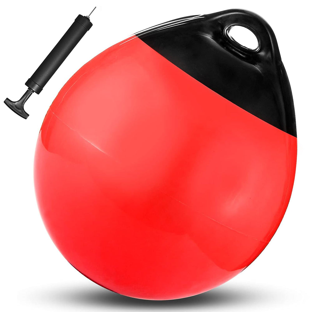 Kamehame red buoy front view showing bright color and round shape for visibility