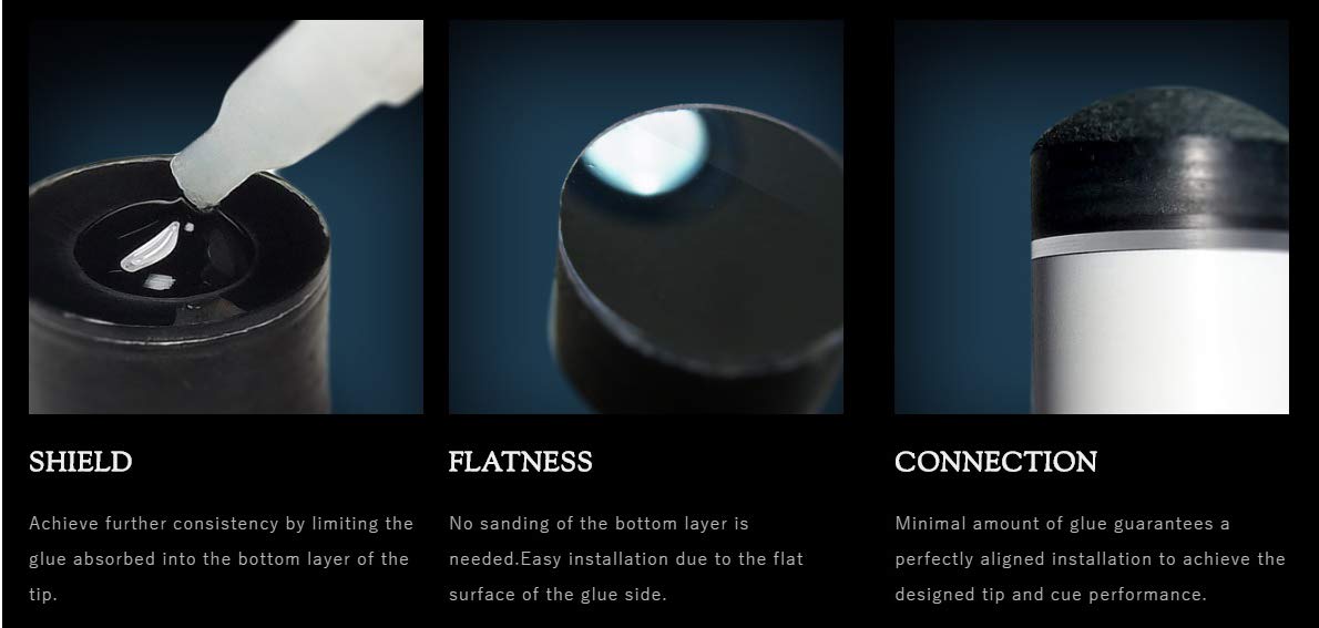 KAMUI tip next to coin for scale showing compact 14mm size and precise fitting benefit