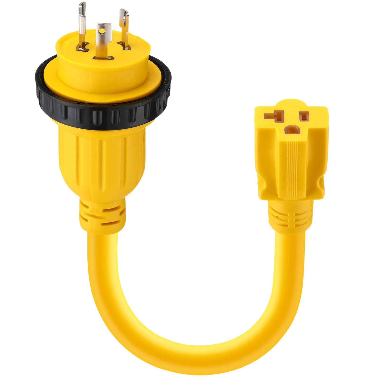 Kanayu front view locking plug showing secure L5-30 connection and peace of mind