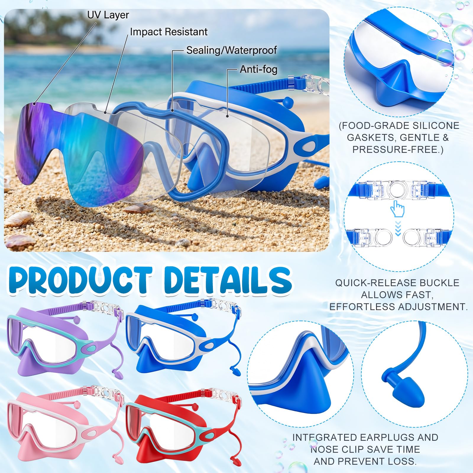 Kanayu lens detail showing anti-fog treated polycarbonate for clearer vision