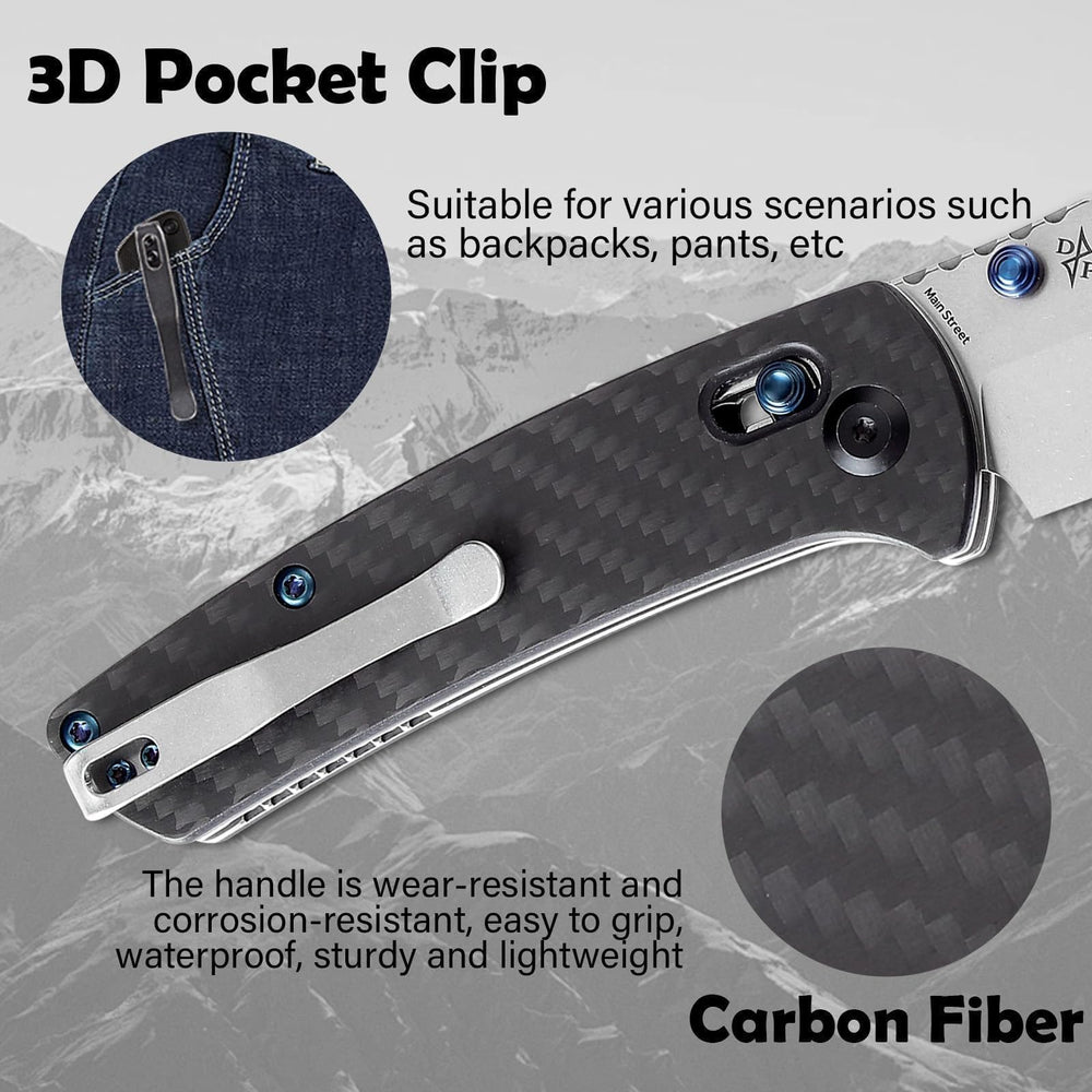 KANSEPT Main Street twill carbon fiber handle texture for secure grip