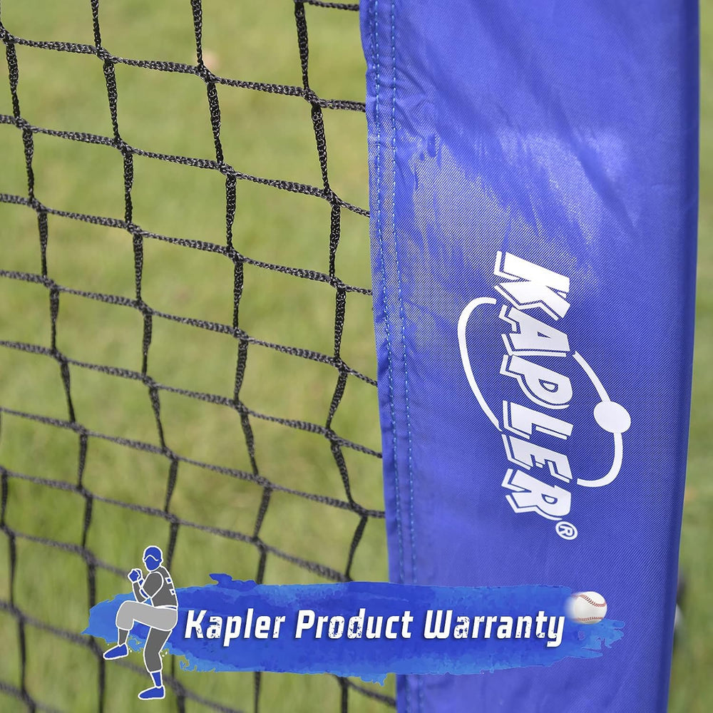 Kapler pitching practice with screen protecting pitcher during batting drills