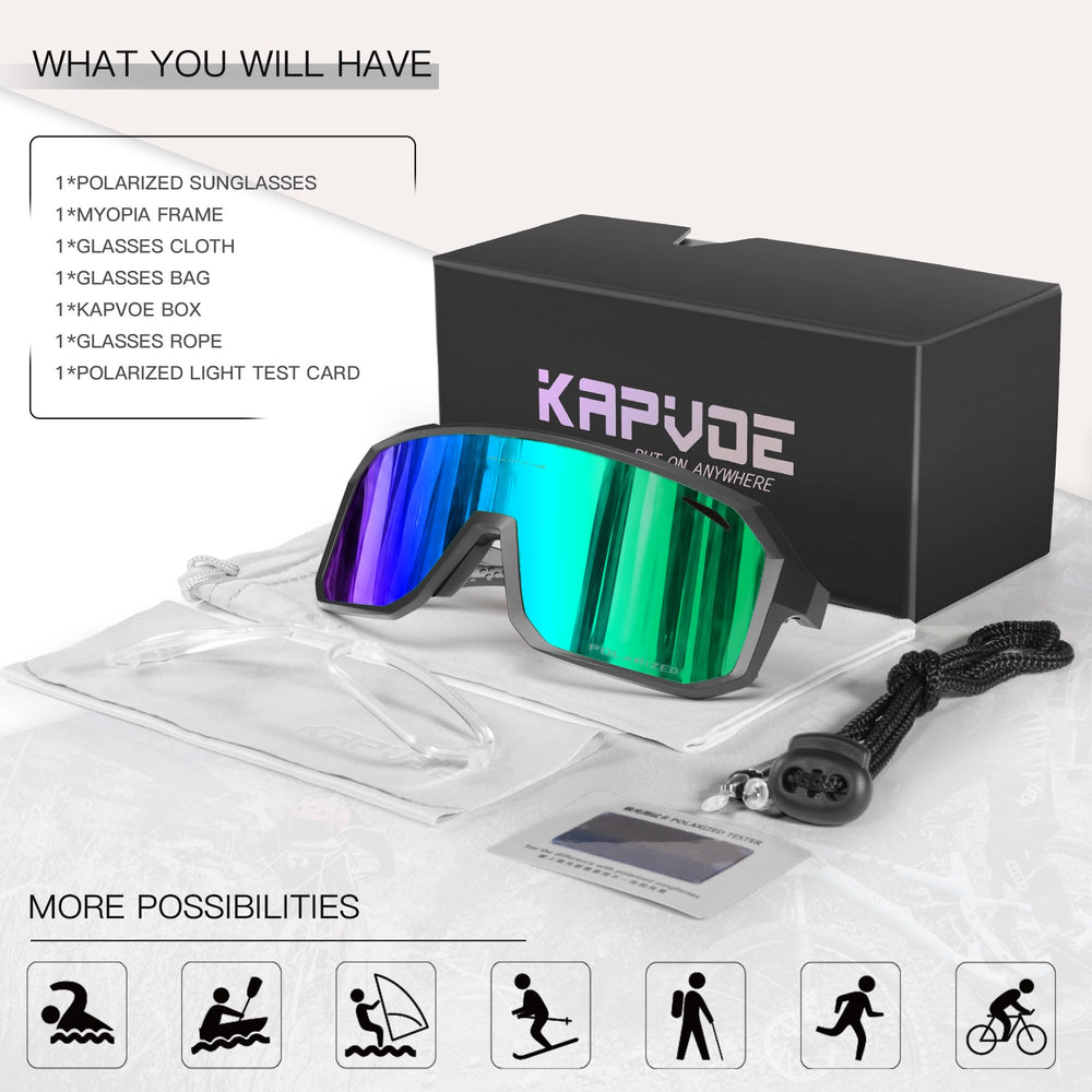 Cyclist wearing KAPVOE K62 on trail demonstrating glare reduction benefit