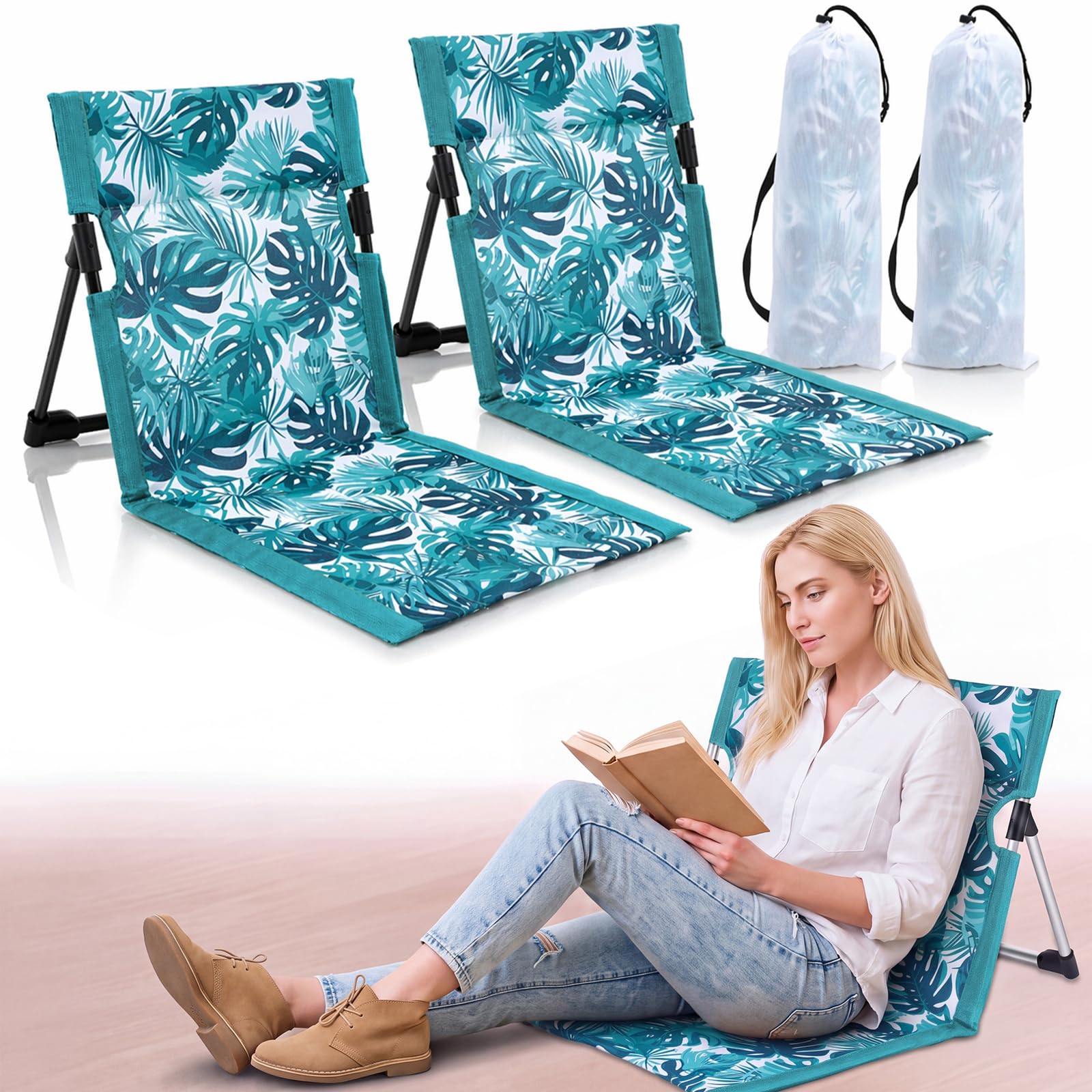 Karenhi front view of both chairs showing design and portability benefit