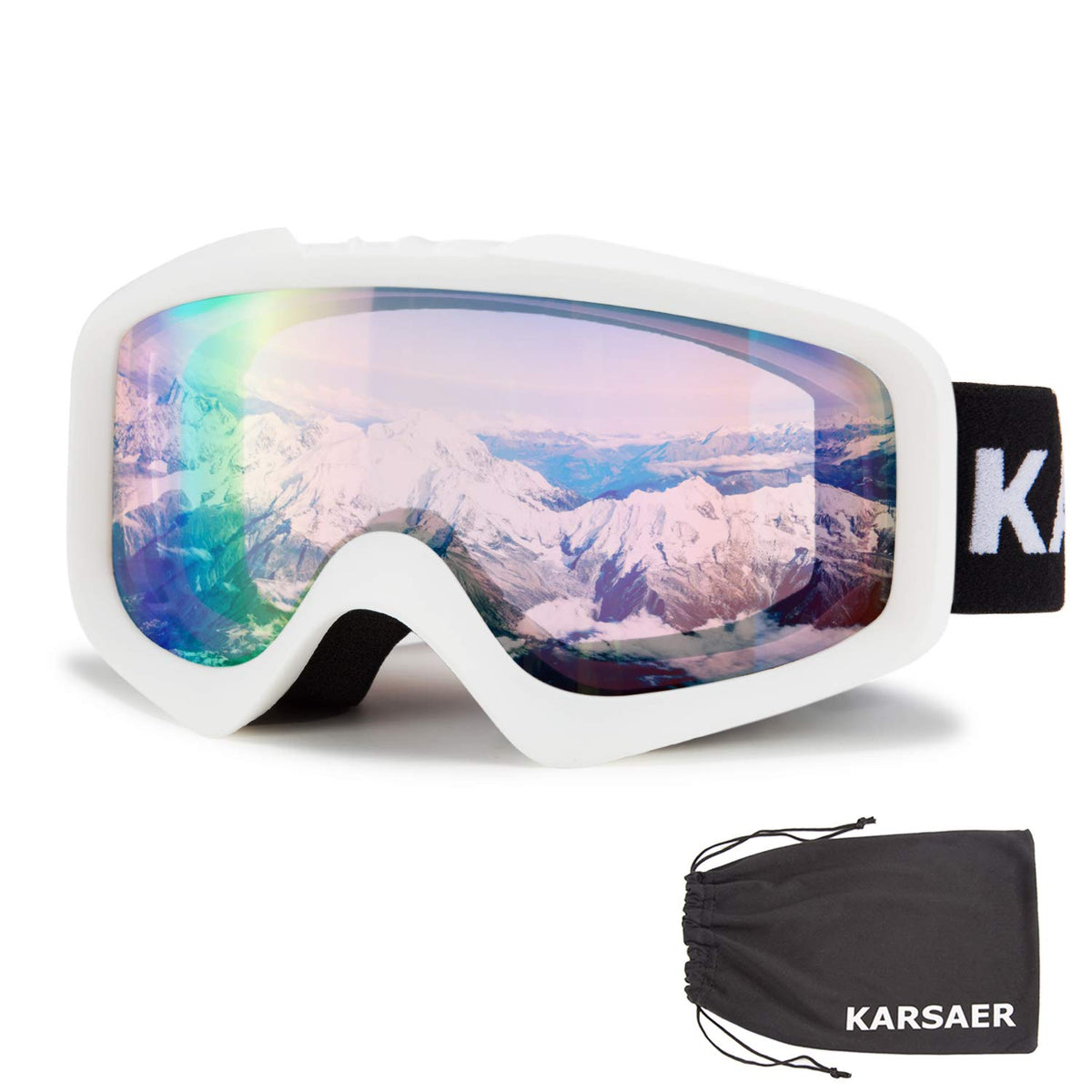 Karsaer front view showing pink VLT 60% lens and broad coverage benefit