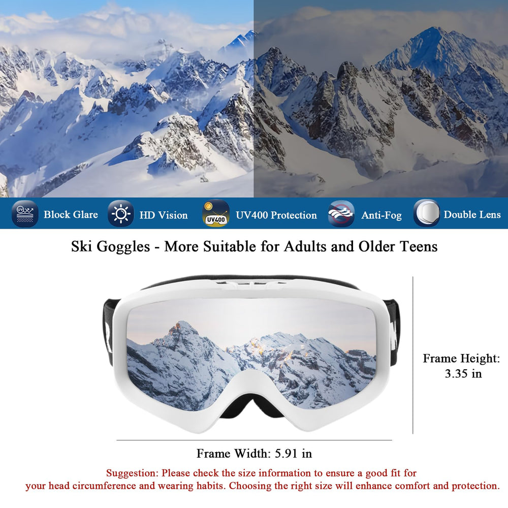 Karsaer close-up of dual lenses reflecting light to show anti-fog and UV protection