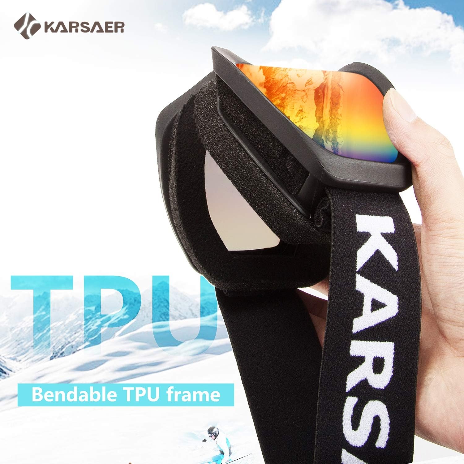 Karsaer goggles worn over prescription glasses showing OTG comfort benefit