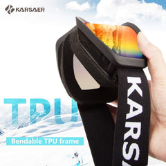 Karsaer goggles worn over prescription glasses showing OTG comfort benefit
