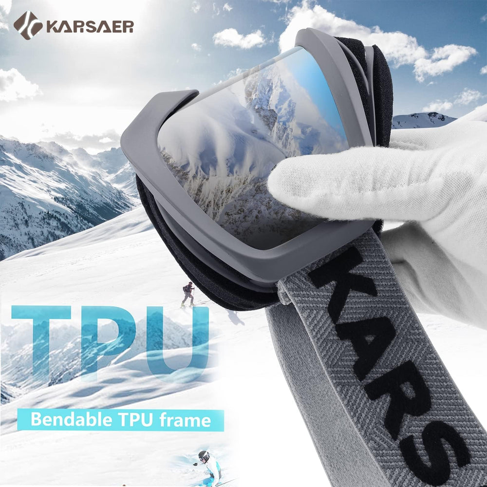 Karsaer goggles worn over glasses showing OTG fit and comfort