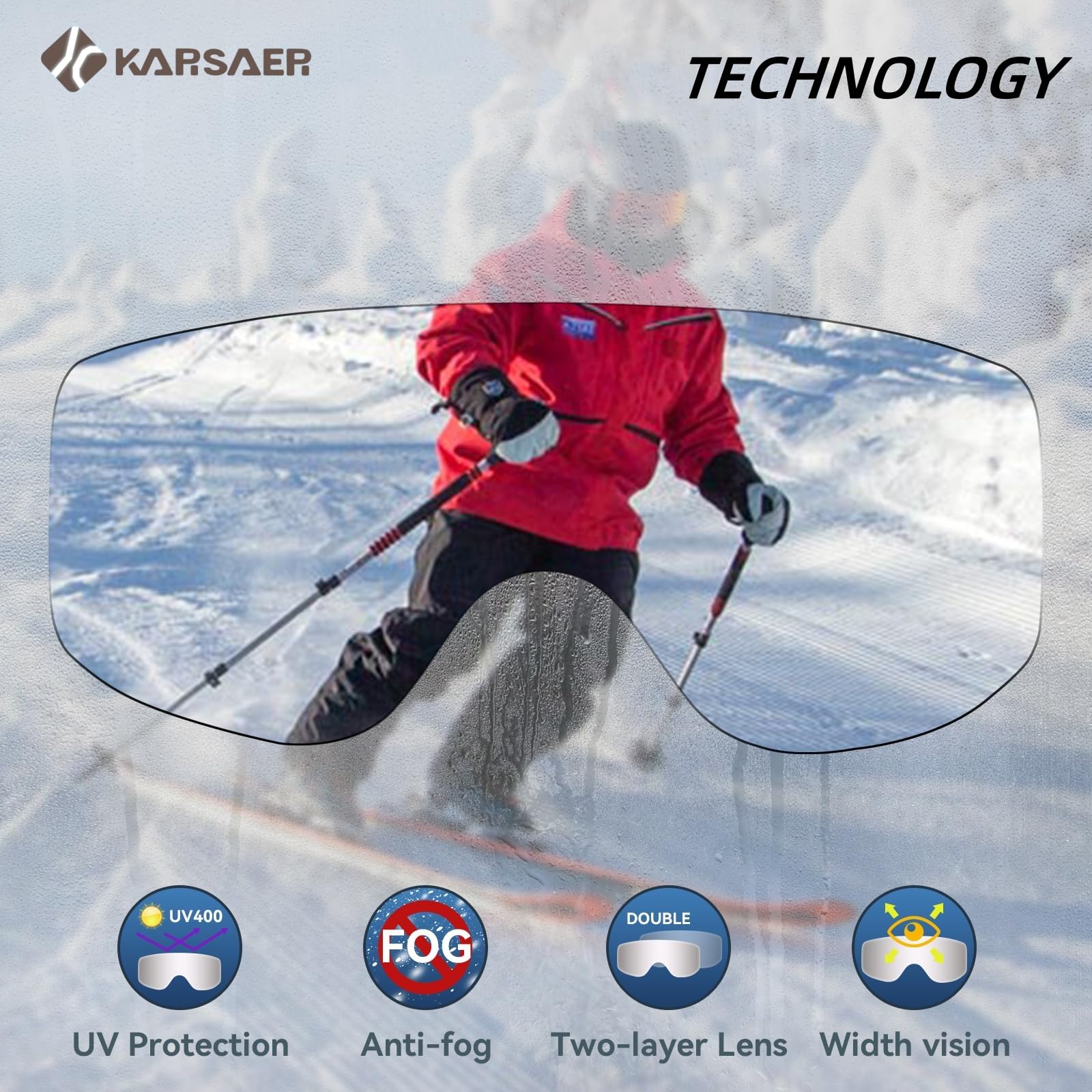 Karsaer worn over prescription glasses showing OTG comfort and clear sight benefit