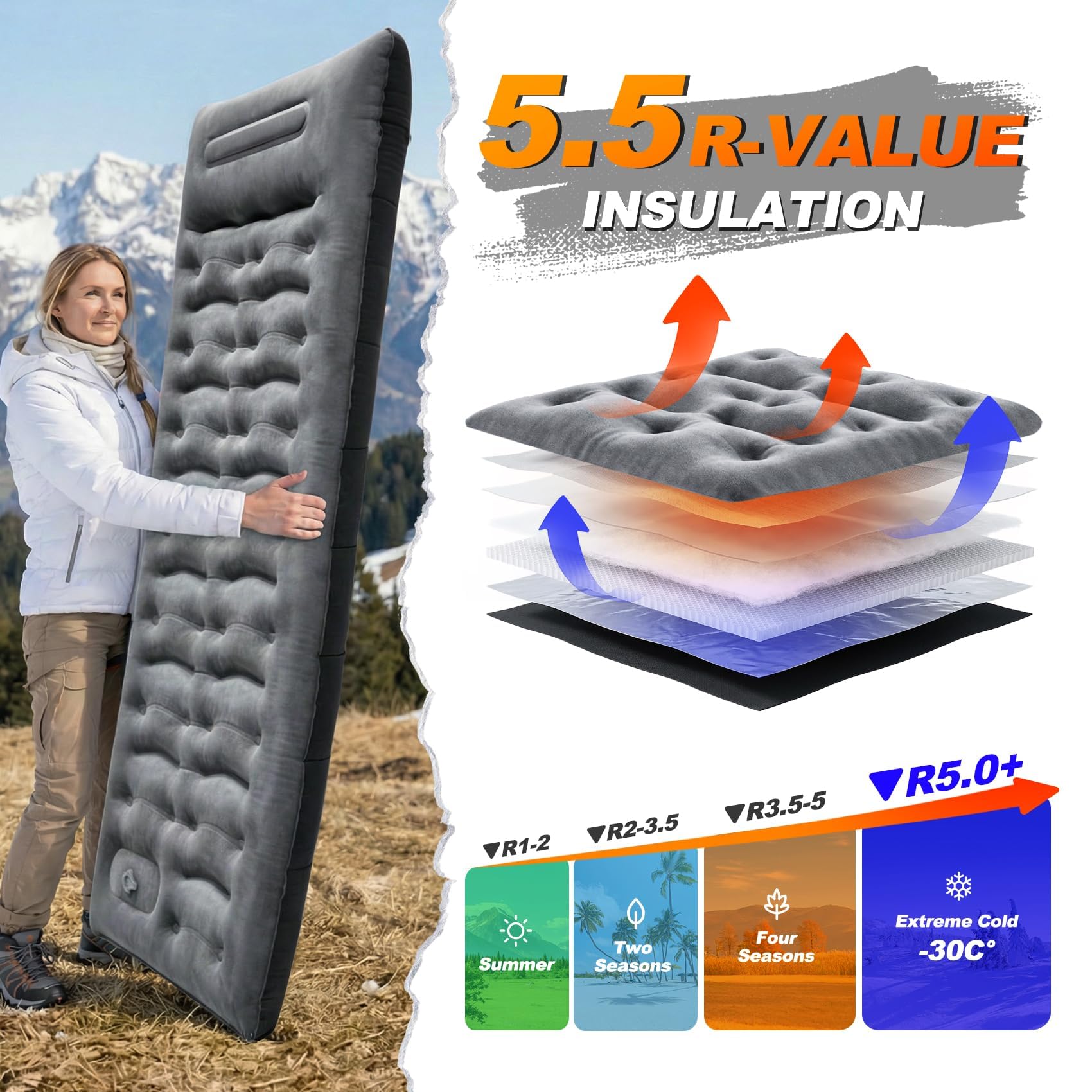 KASBAH integrated pillow detail providing head support and convenience