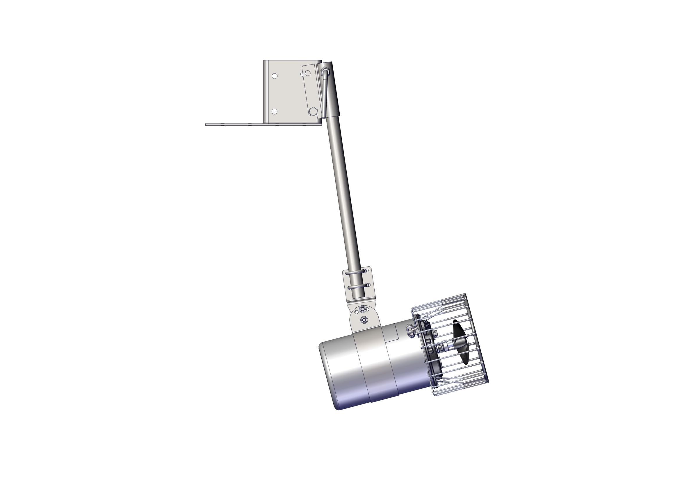 Kasco front view of stainless dock mount showing durable construction and secure fit
