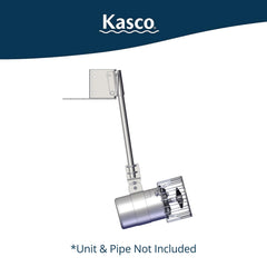 Kasco side angle detail of mount showing adjustable tilt for precise water flow