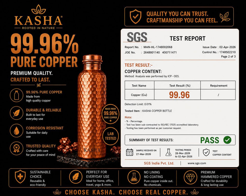 KASHA copper straw detail emphasizing reusable sipping convenience