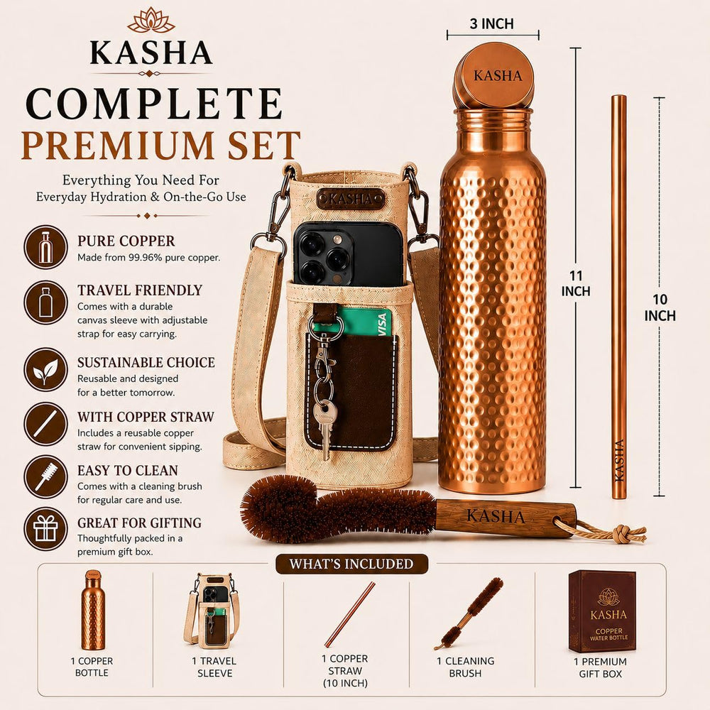 KASHA hammered copper finish close-up highlighting durable textured design