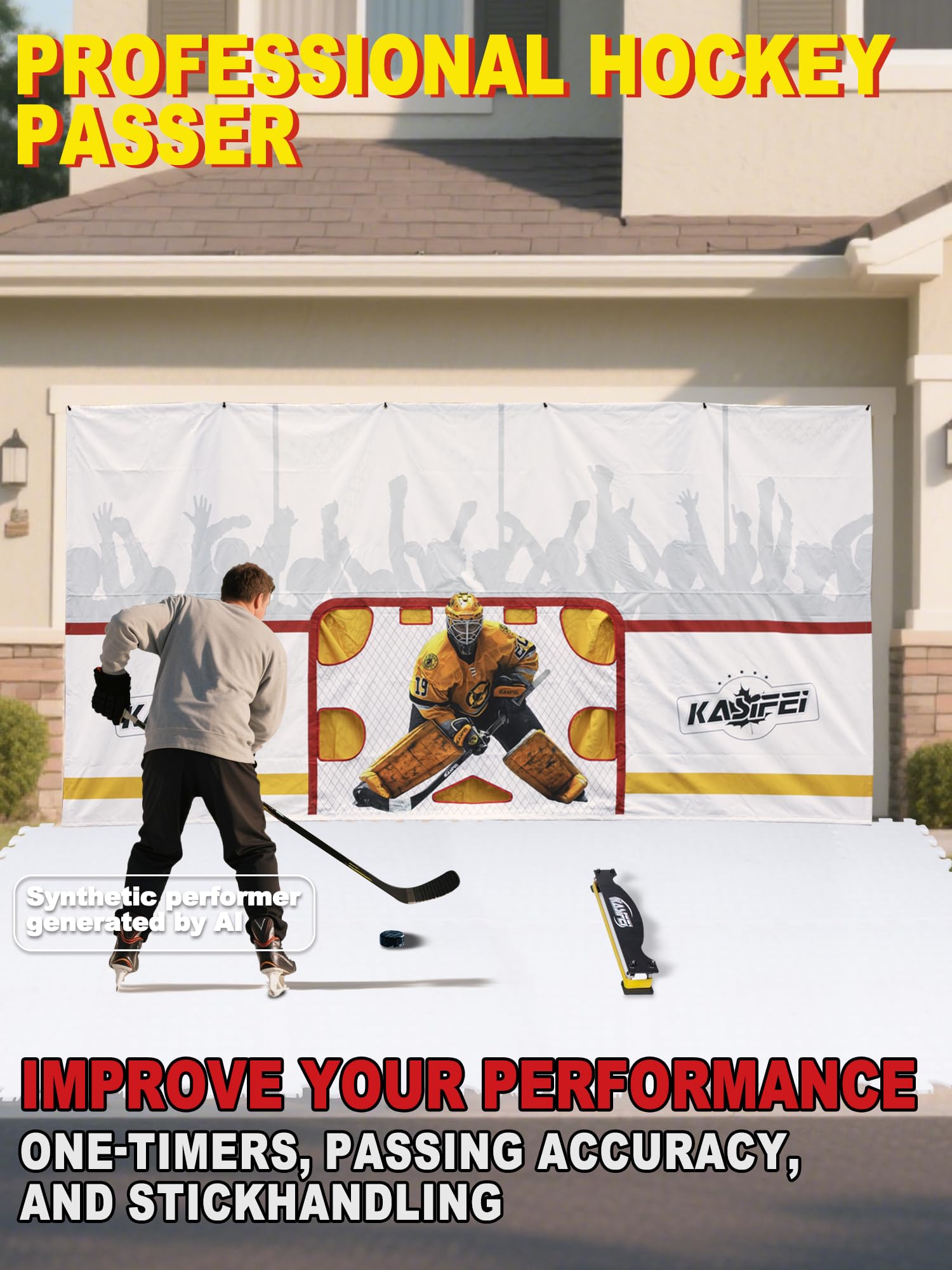kasifei close-up of steel rebound surface delivering consistent puck returns