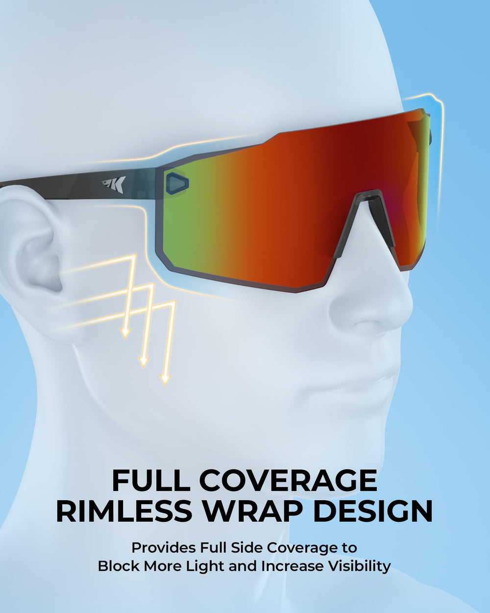 KastKing Etowah adjustable nose pads pictured for secure slip-resistant fit