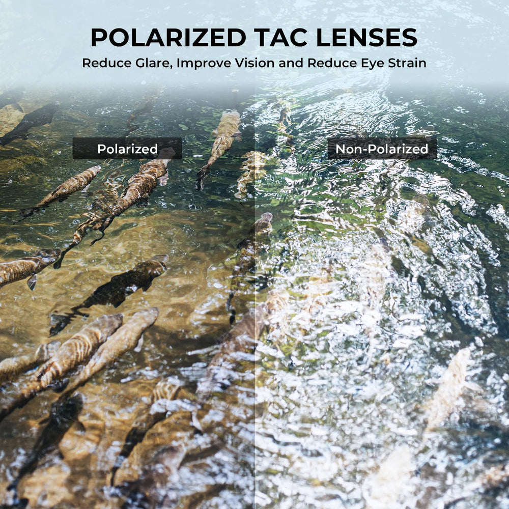 KastKing Merced floating on water demonstrating buoyant TPX frame benefit no-more-lost-glasses