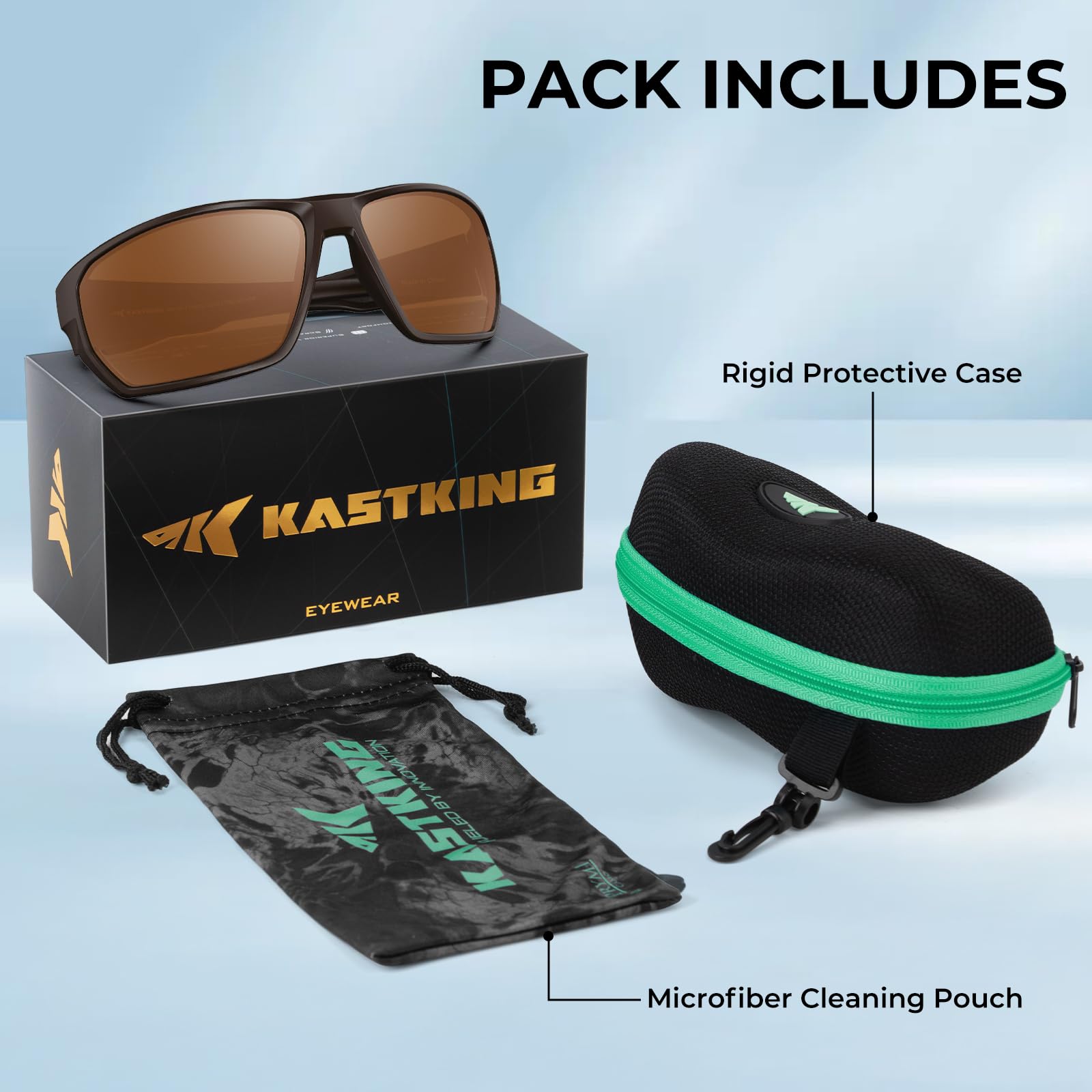 KastKing Merced worn by angler on boat illustrating glare reduction and comfort