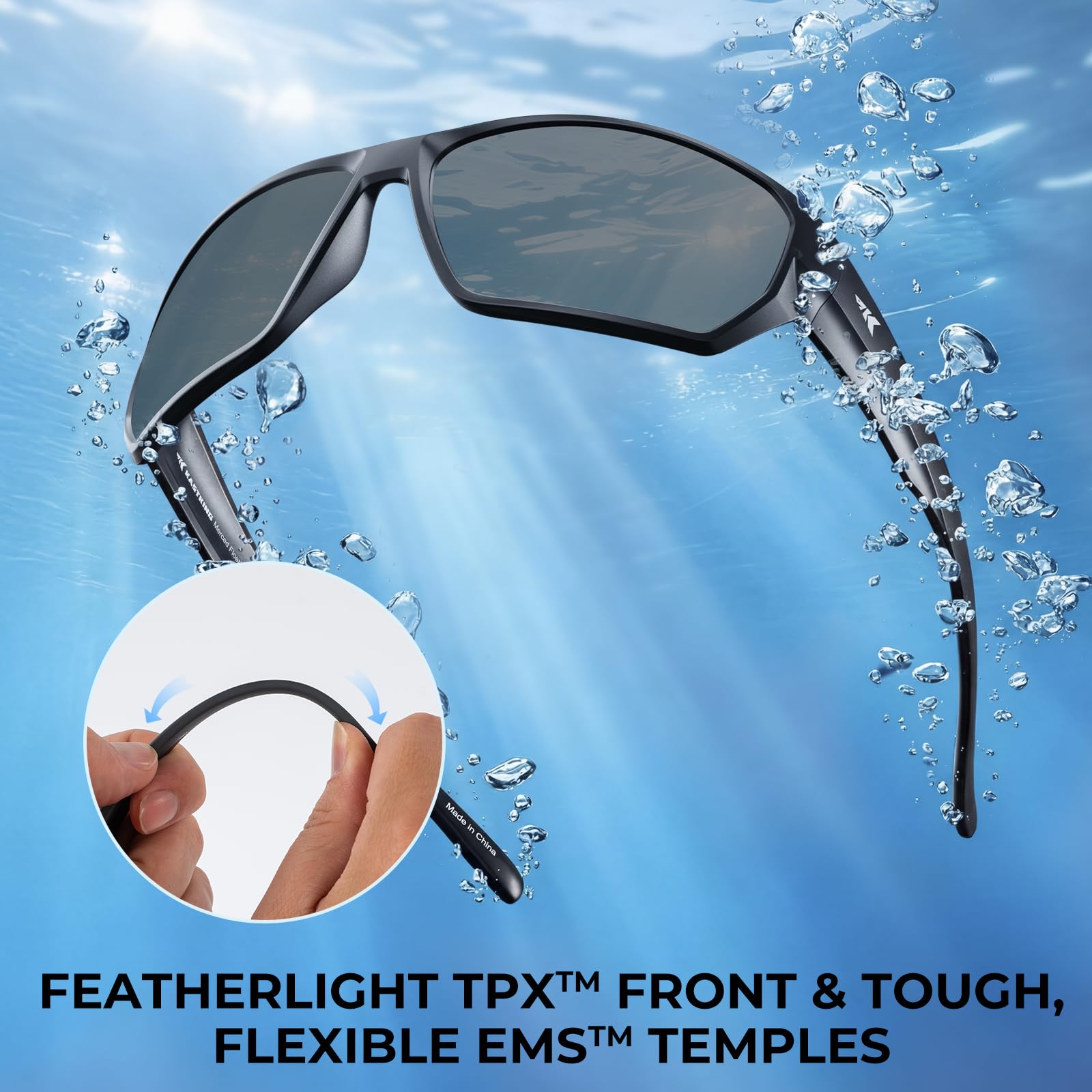 KastKing Merced worn by angler on boat showing real-world use benefit improved sight on water