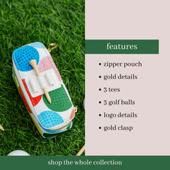 kate spade new york clasp attached to golf bag, hands-free carrying benefit