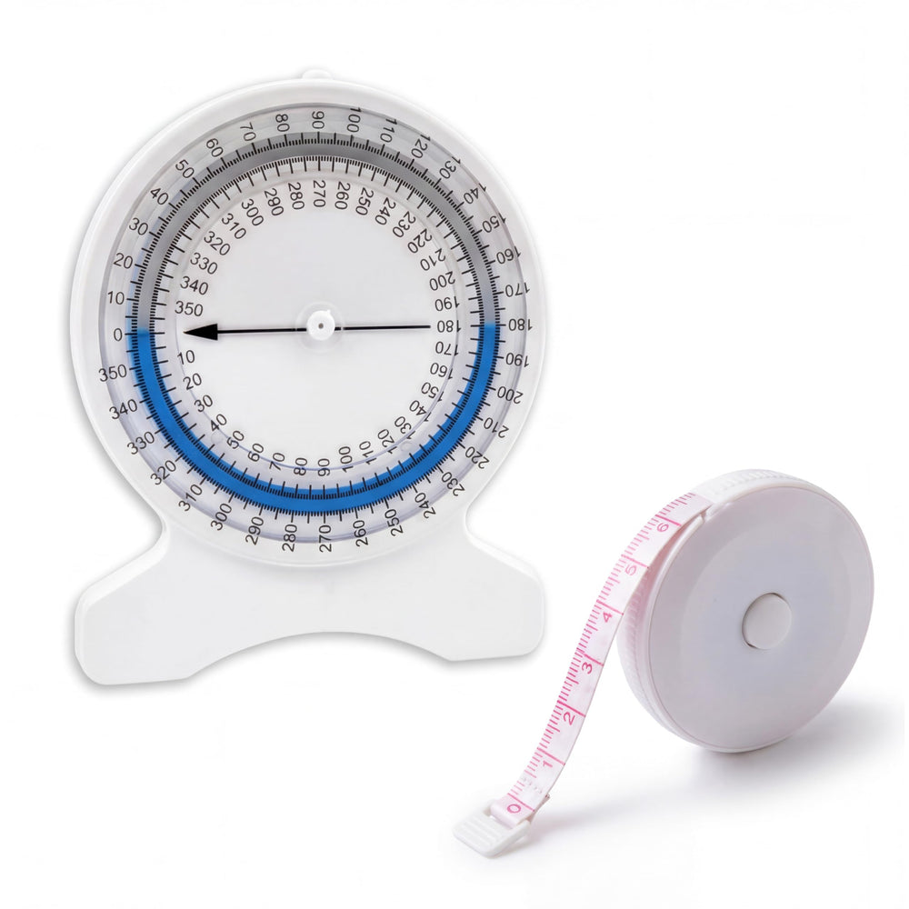 Kaulipoa front view showing inclinometer and tape for compact assessment convenience