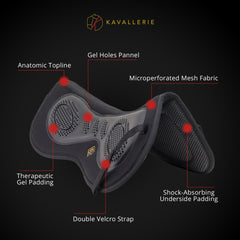 Kavallerie side profile showing contour that improves saddle fit