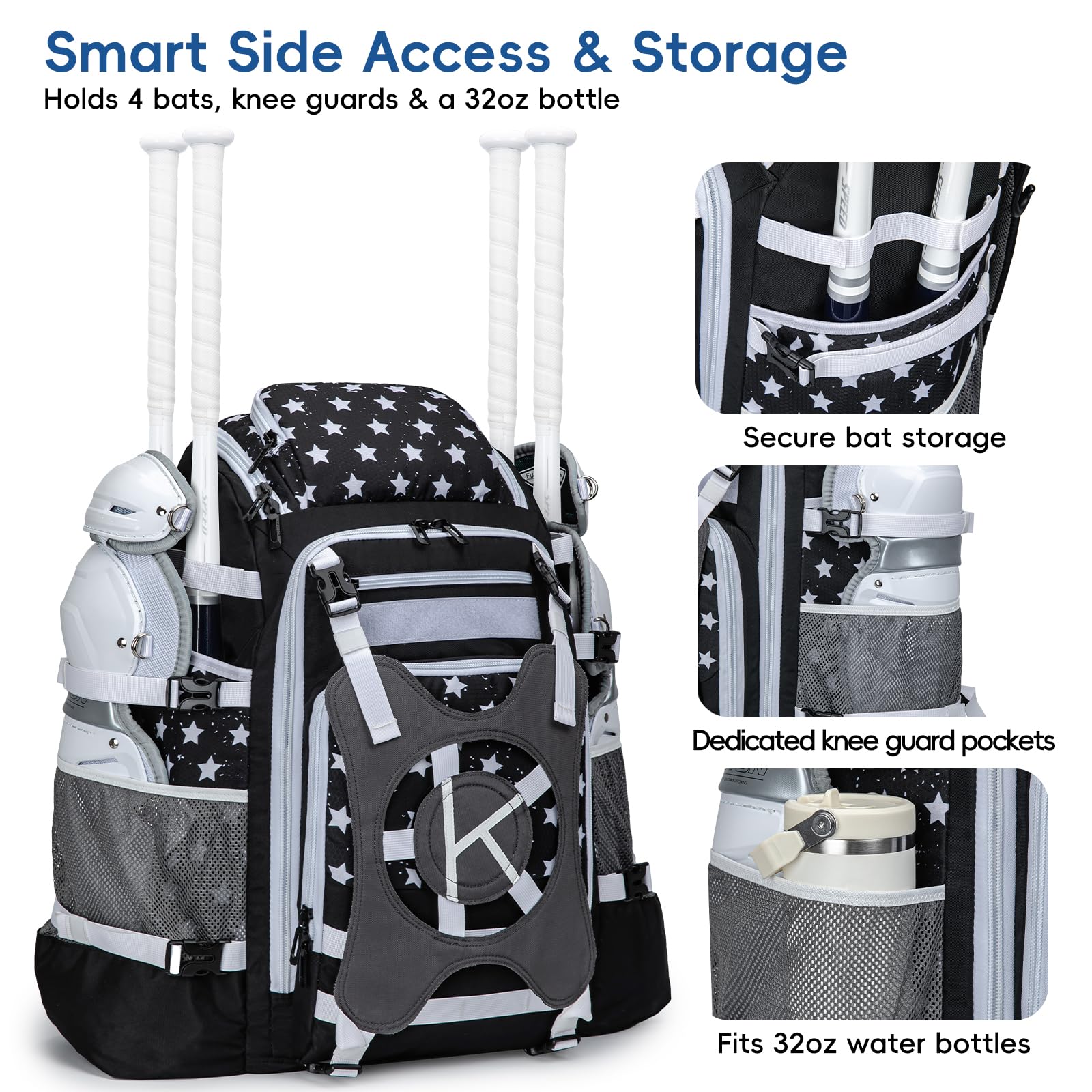 KAVIGOR padded back panel and chest strap for comfortable carrying benefit