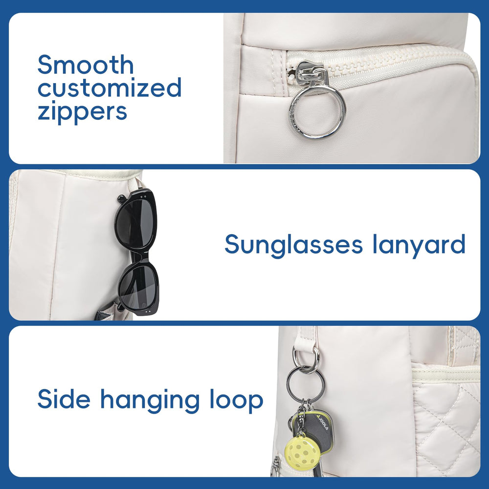 KAVIGOR lifestyle image on court showing quick access to gear