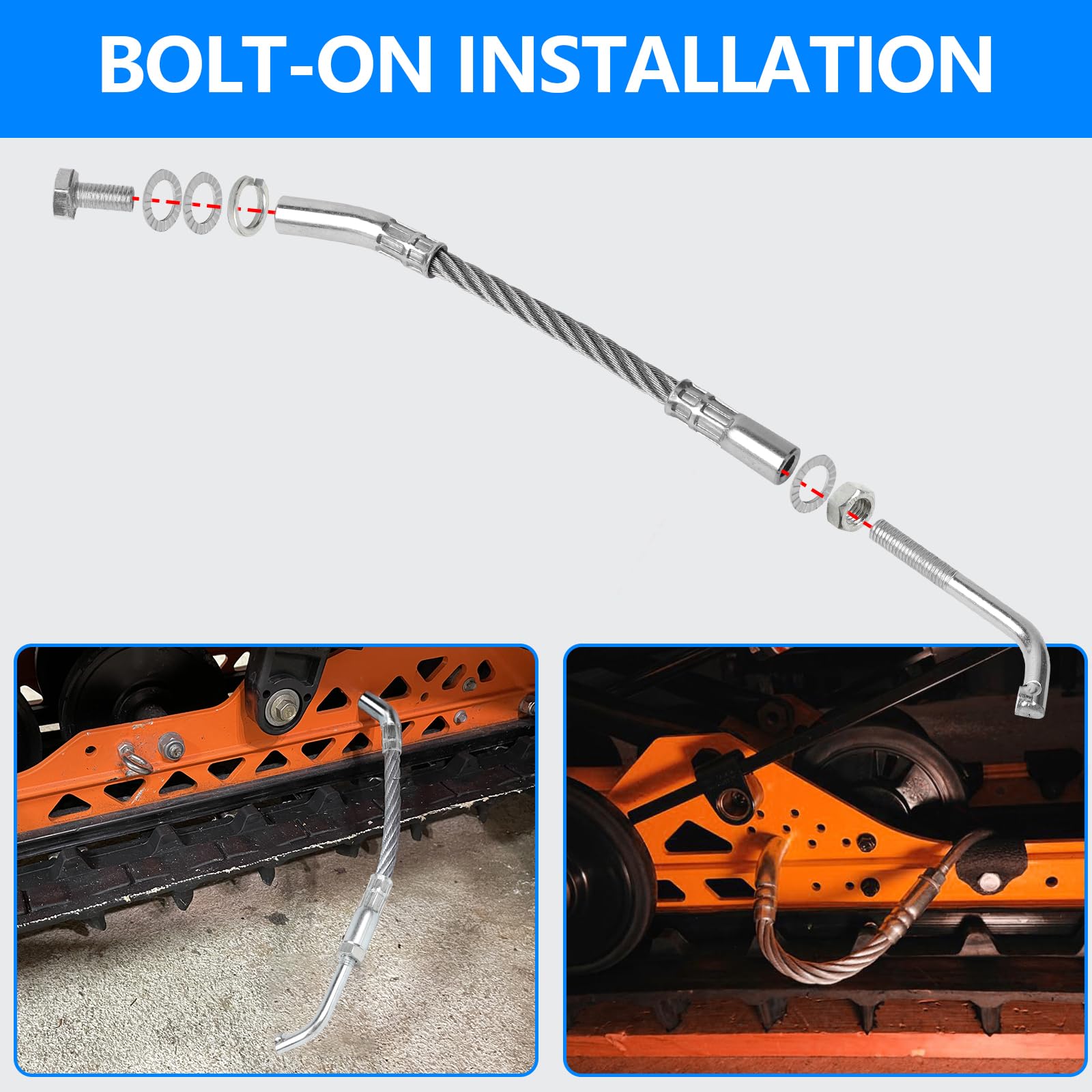 KAVIUS included installation hardware laid out for easy bolt-on attachment